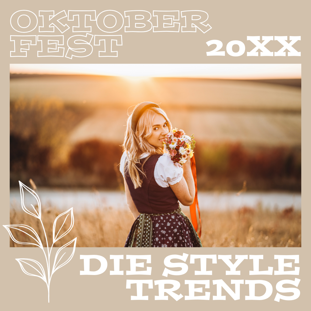 Beige Oktoberfest Quadratischer Instagram Post