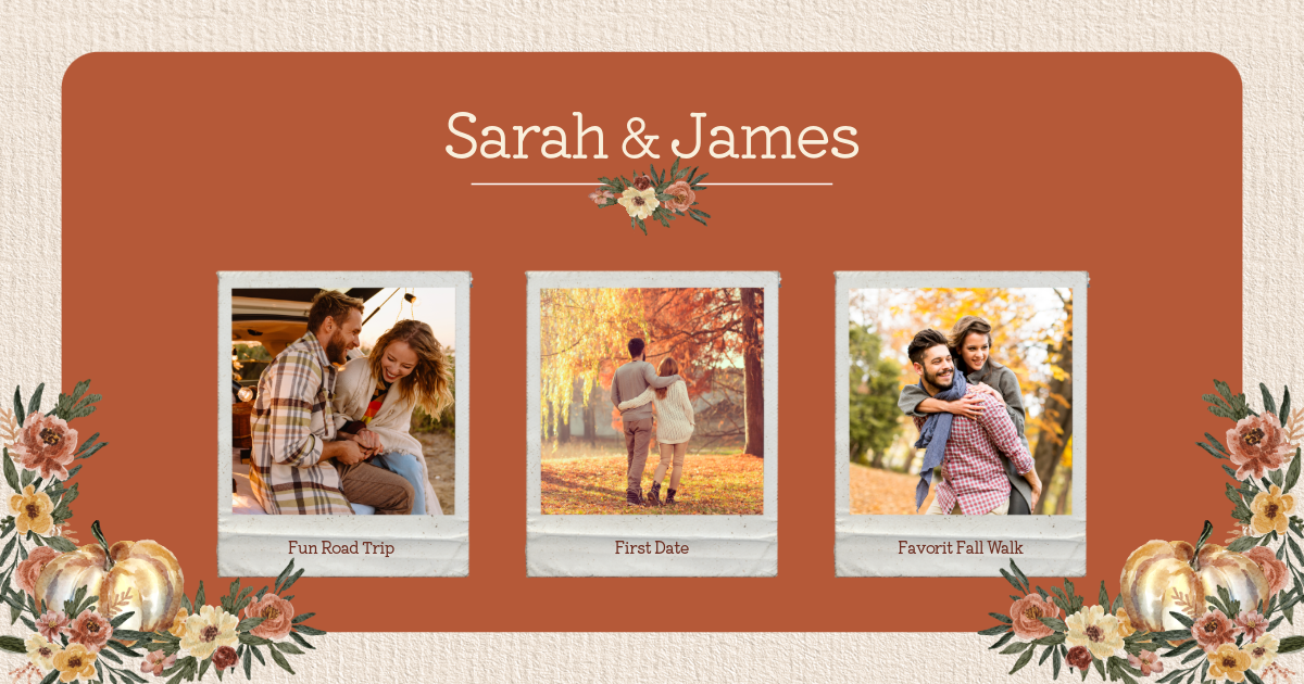 Beige And Brown Fall Themed Collage Facebook Event Cover