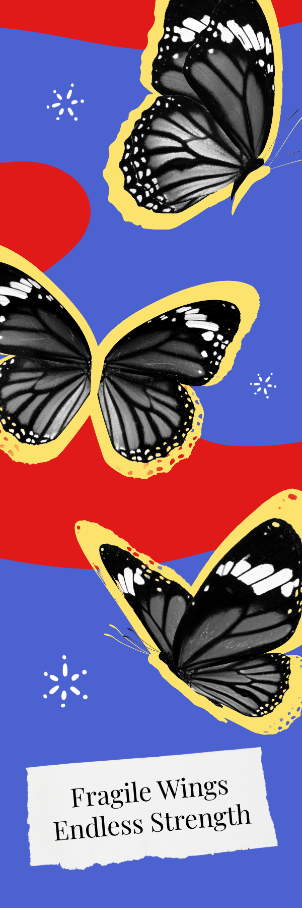 Blue and Yellow Butterfly Bookmark