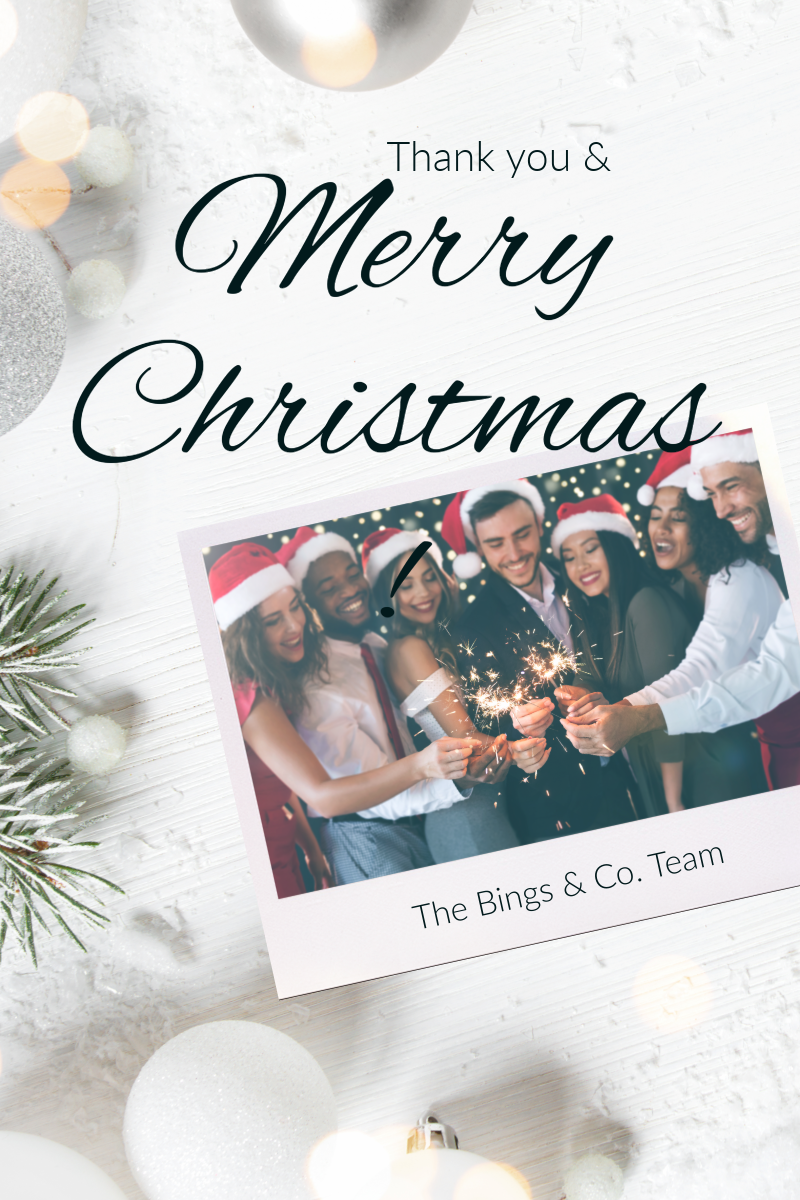 Set Office Christmas Party Thank You Card