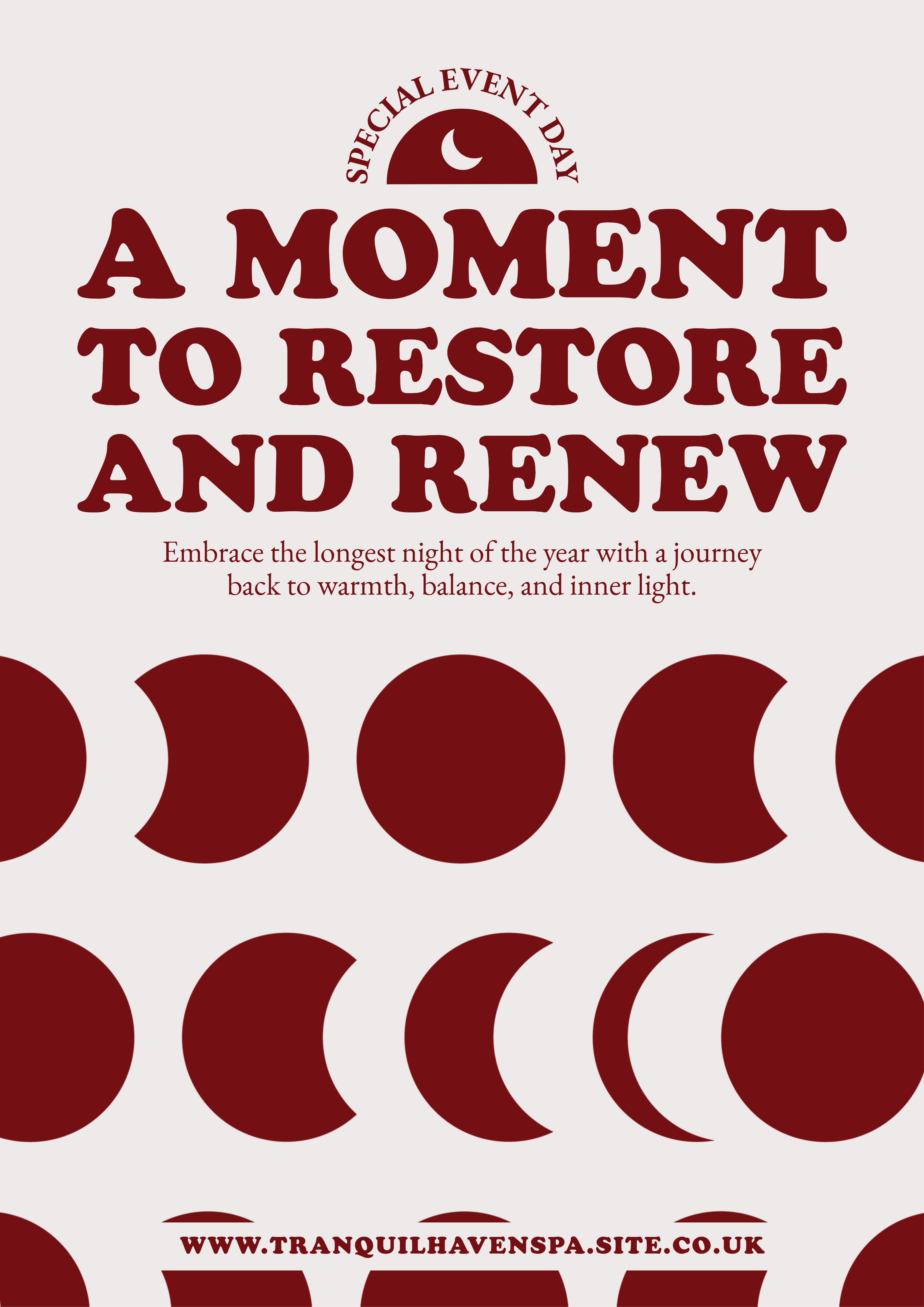 Beige Spa and Wellness Center Winter Solstice Poster