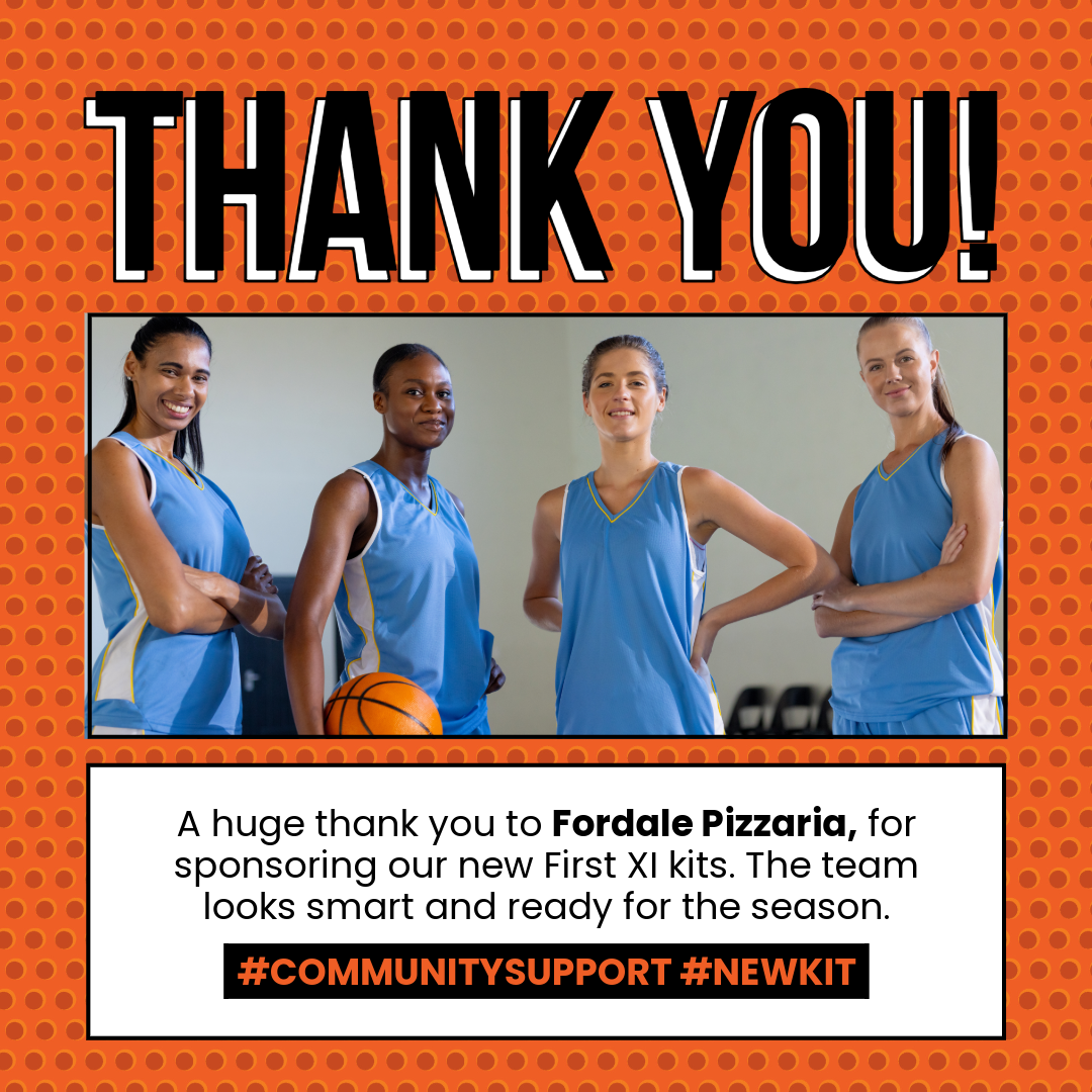 Orange, Black and White Secondary School Basketball Facebook Post