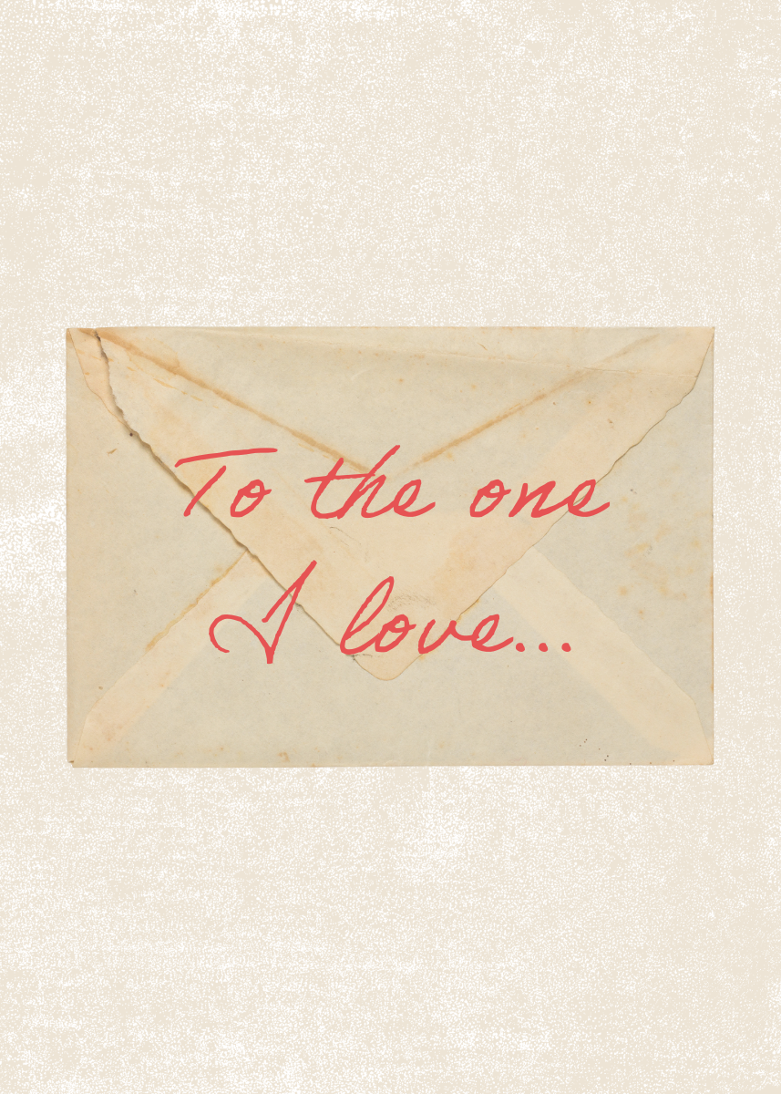 Beige Love Letter Valentine's A5 Greeting Card