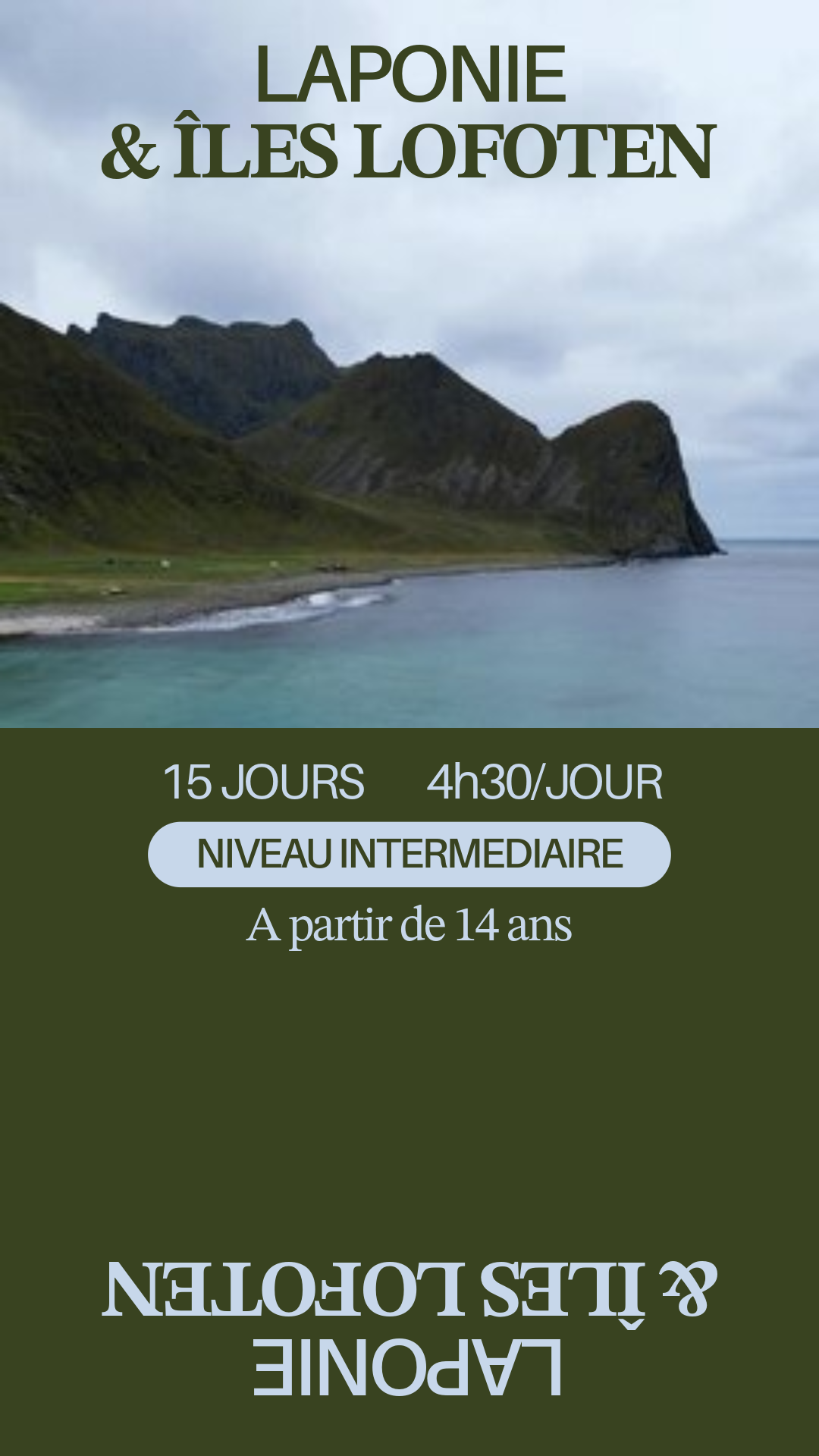 Reel Instagram vert séjour laponie
