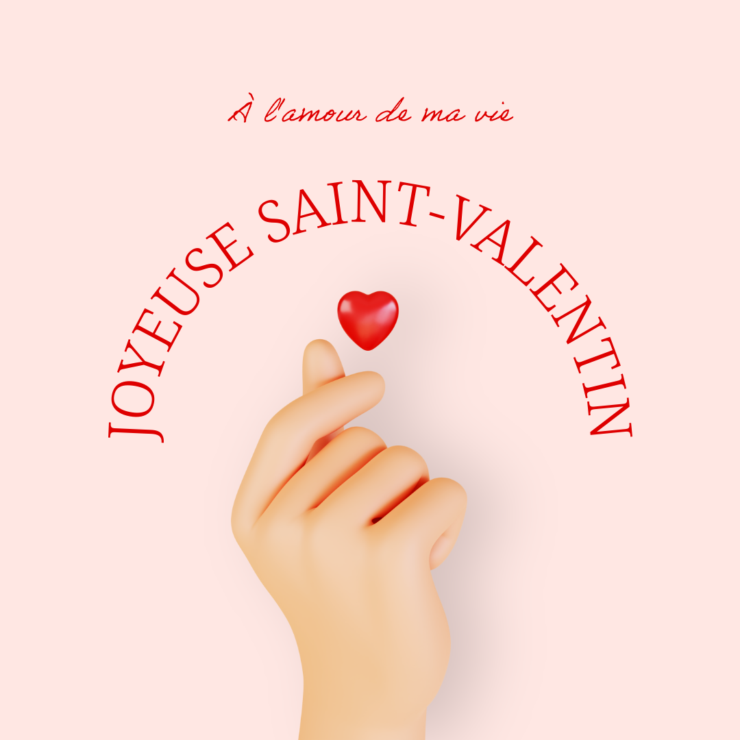 Red and Pink Valentines Day Instagram Square Post