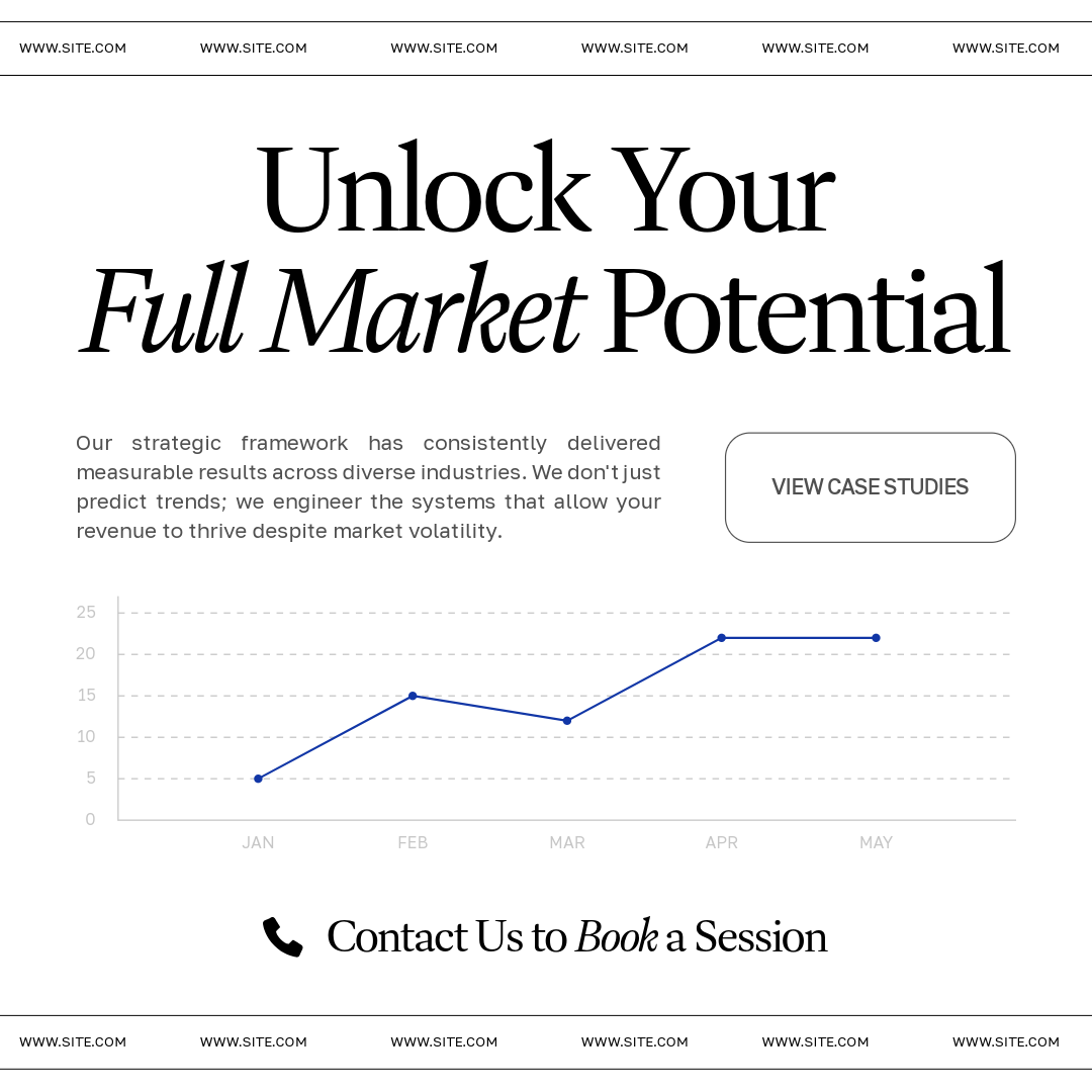white and black unlock your market potential facebook post