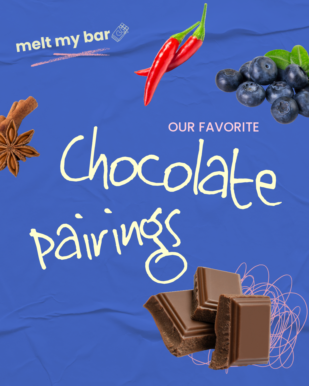 chocolate pairings spicy sweet honey fruit blueberries cinnamon sweets blue happy