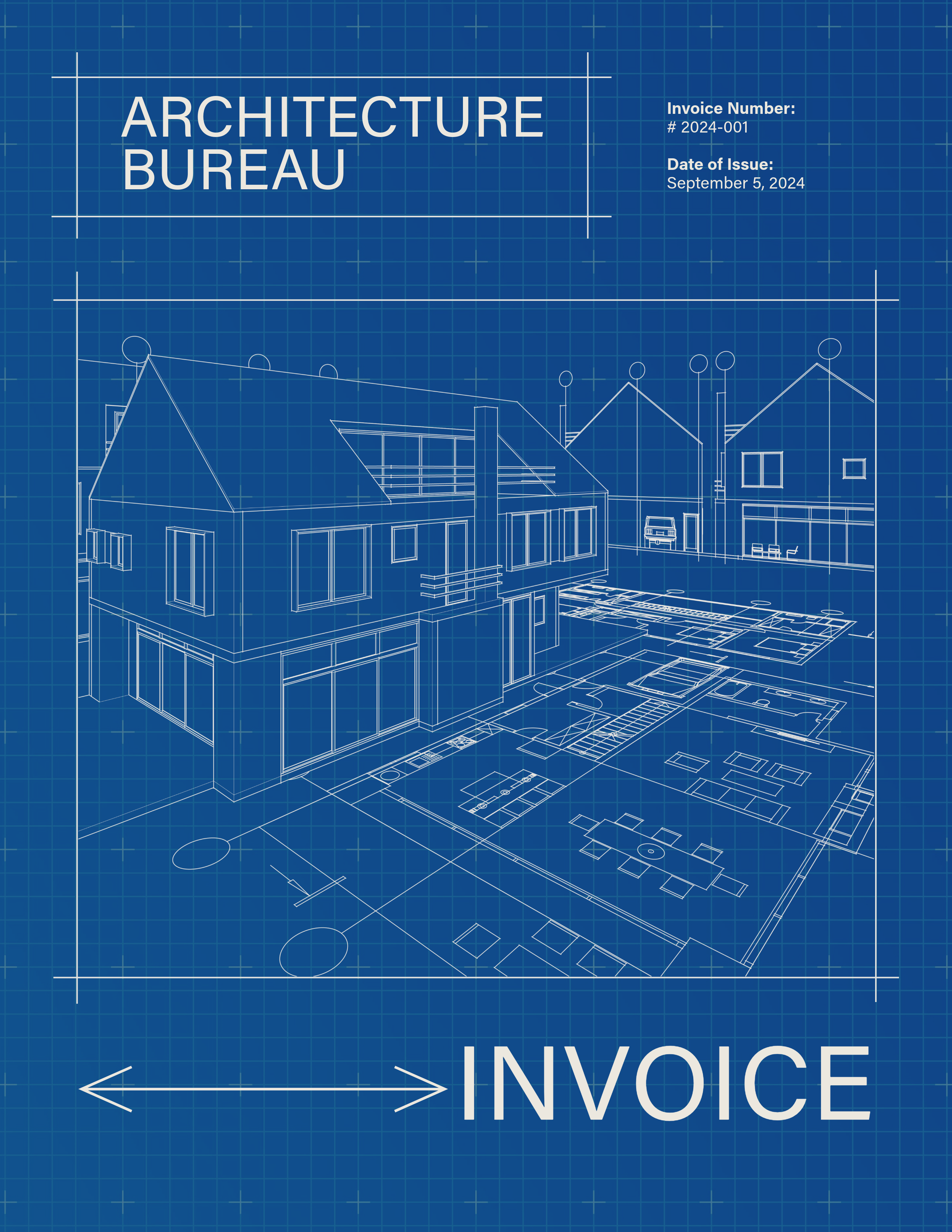Blue Architecture Bureau Invoice