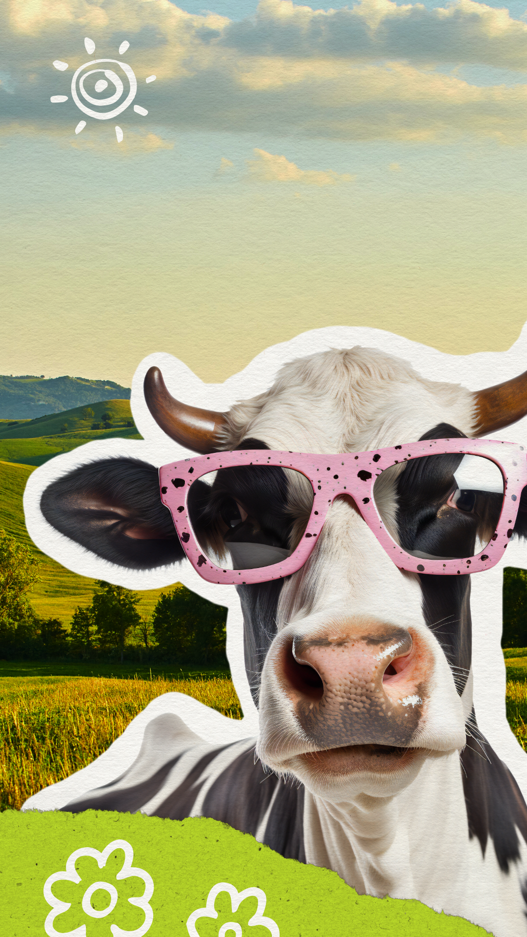 White and Bright Green Farmers Market Dairy Promotion Instagram Reel