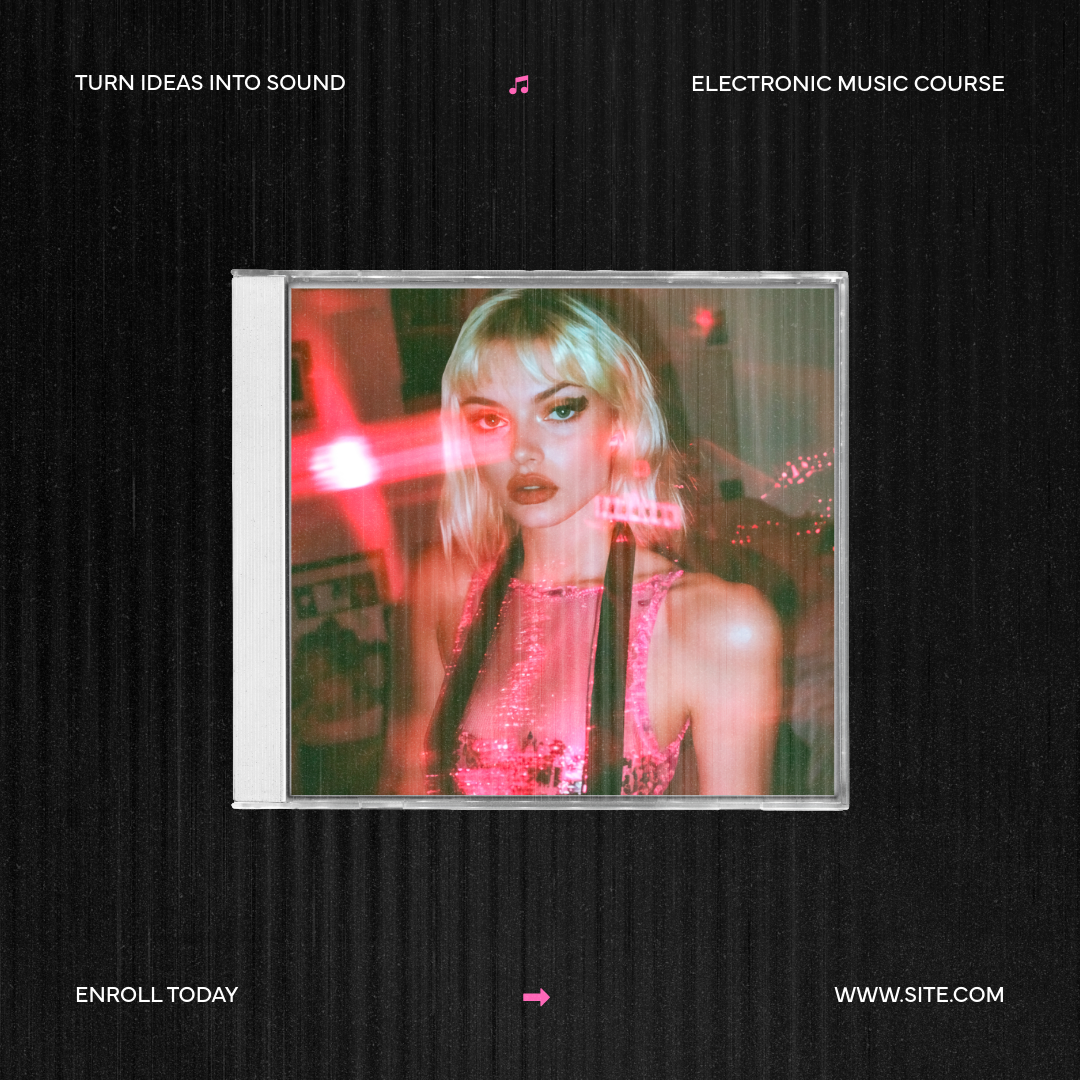 black and white turn ideas into sound instagram square post
