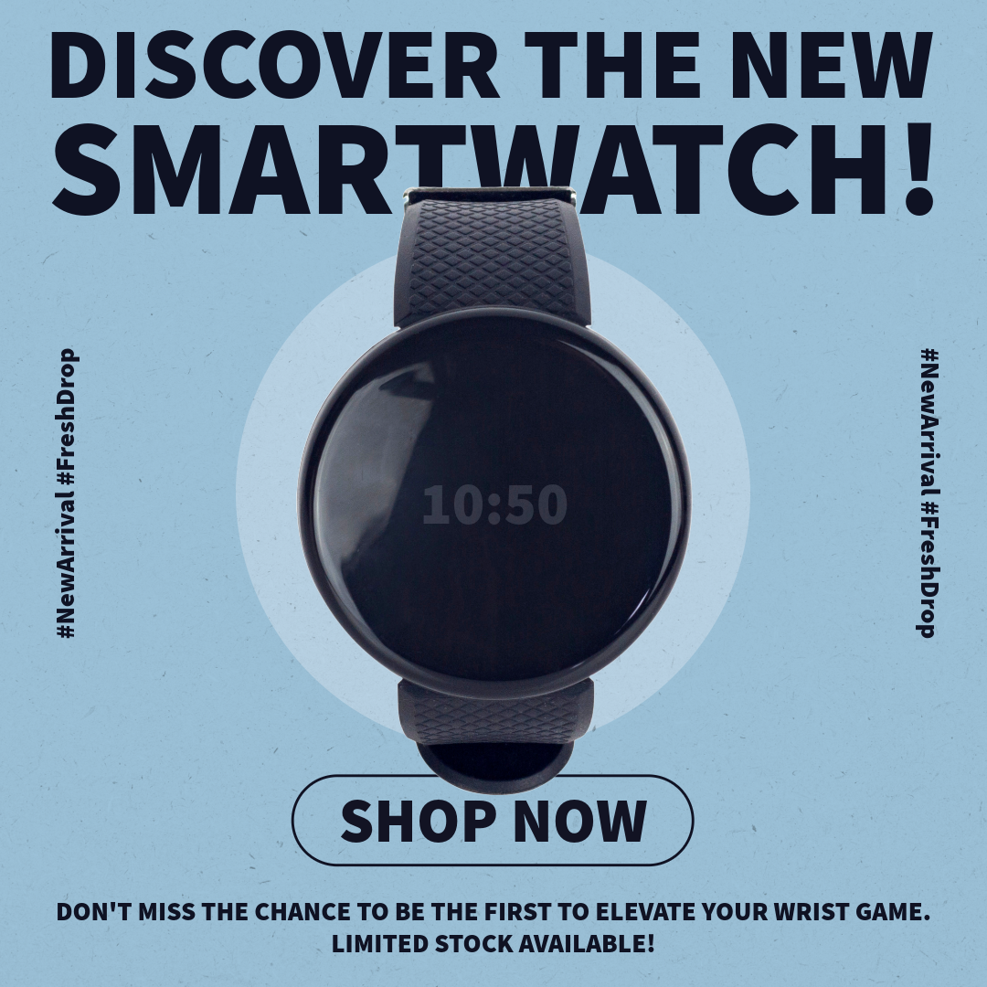 Cool Blue and Black Product Promotion Instagram Ad