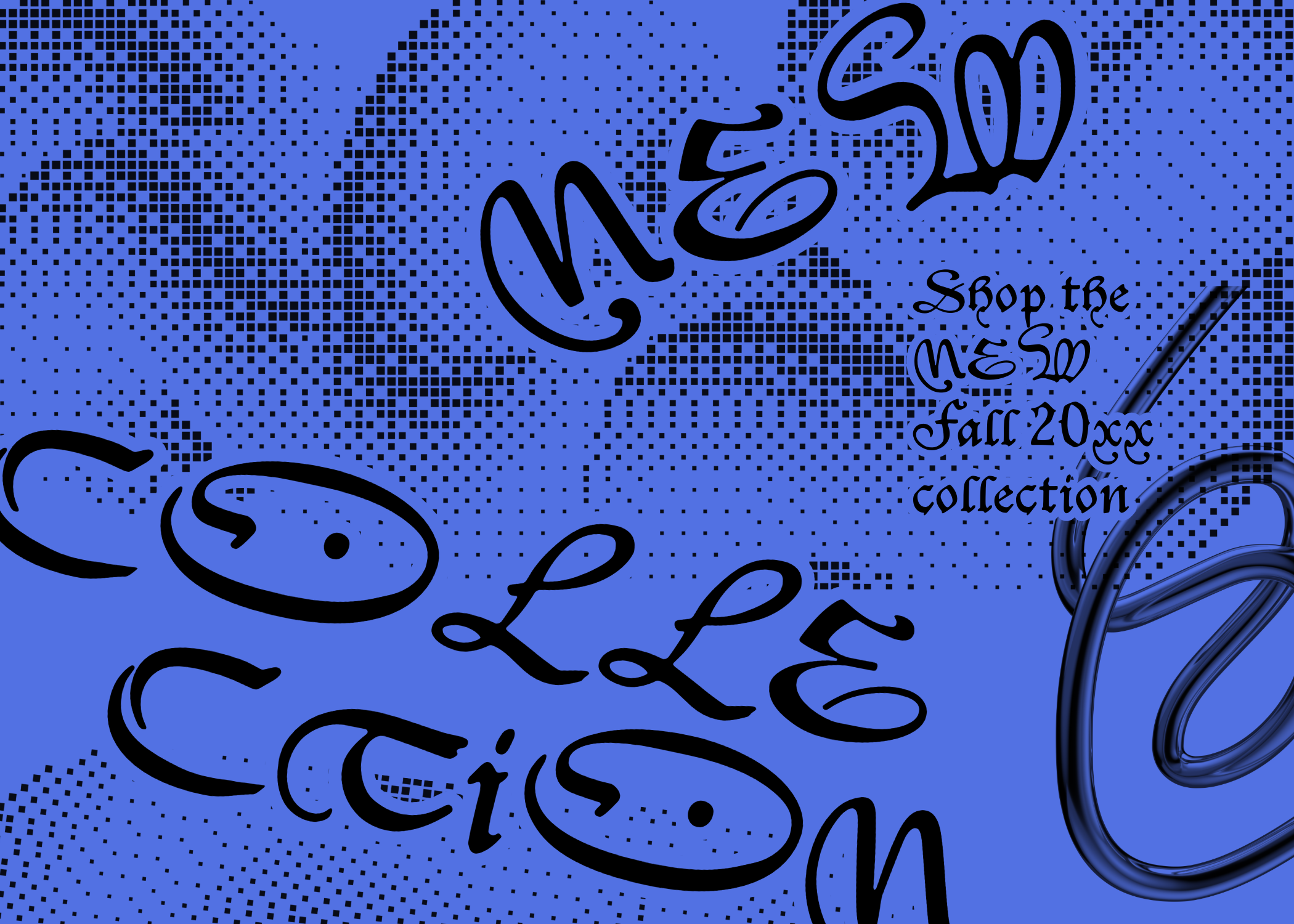 Blue Black New Collection Invitation