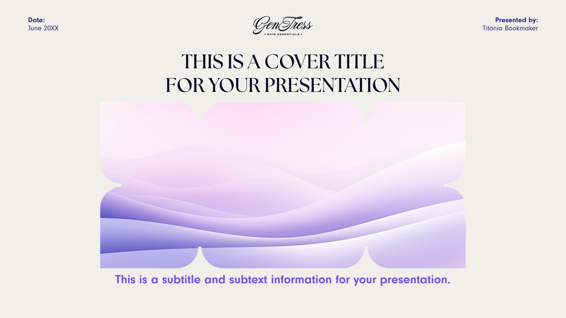 Beige and Purple Presentation